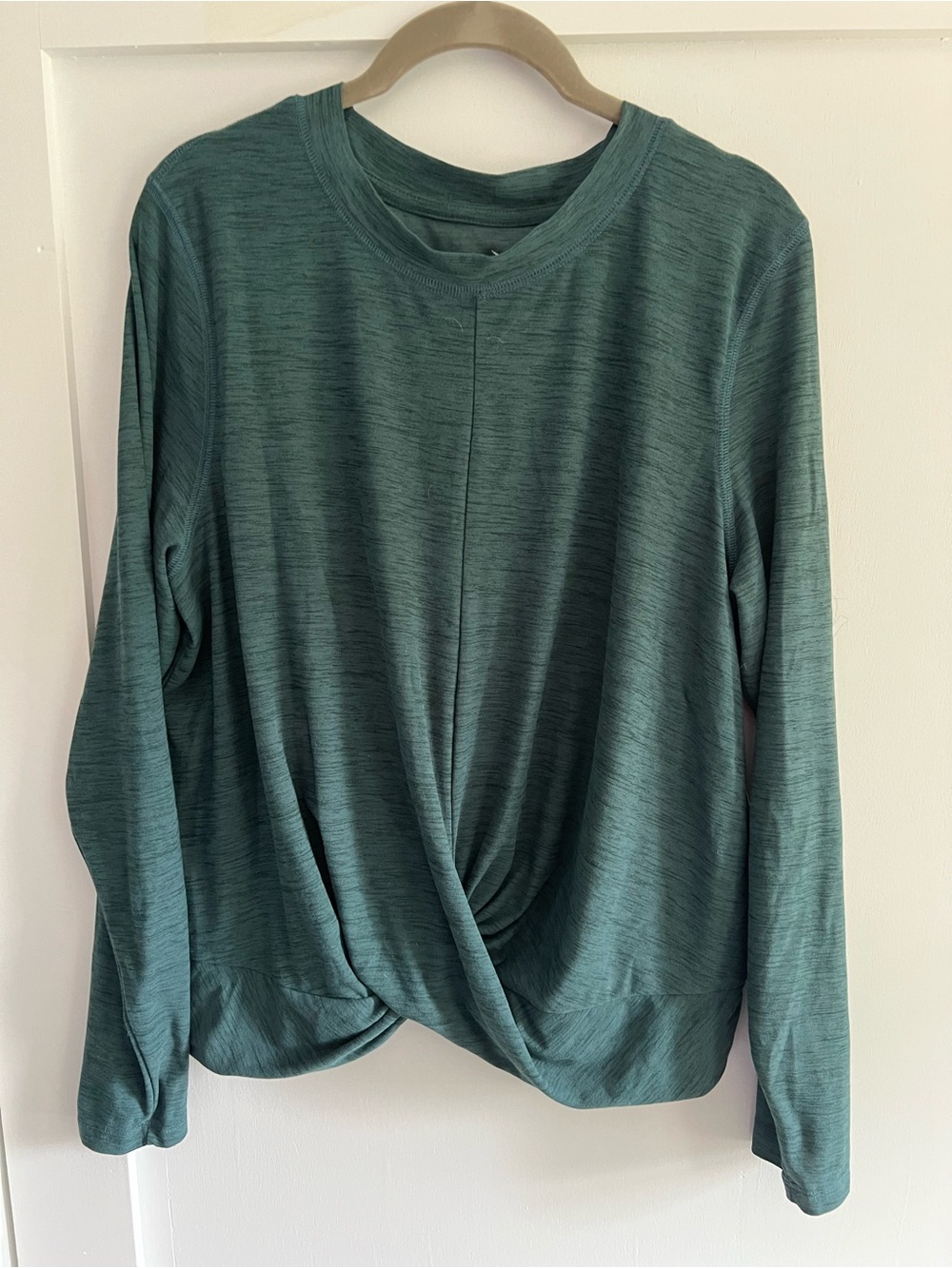 Old Navy Teal Twist-Front Long Sleeve Top